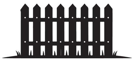 Rustic Wooden Picket Fence Illustration Perfect for Backyard Boundary Design vector