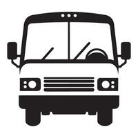 School Bus Front View Illustration Transport Service Design vector