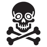 Skull and Crossbones Image of Death or Danger Symbolism vector