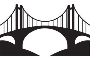 Symmetrical Bridge Illustration Artwork for Architectural and Design Projects vector