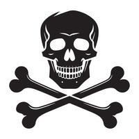 Skull And Crossbones Illustration A Symbol Of Danger And Pirates vector