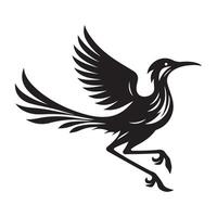 Roadrunner Bird Silhouette Illustration A Swift And Dynamic Image vector