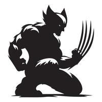 Wolverine Silhouette Illustration Ready for Graphic Design Projects vector