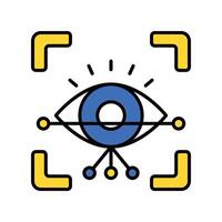 Eye Scan filled outline icon. EPS 10 file vector