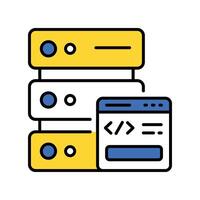 Machine Language filled outline icon. EPS 10 file vector
