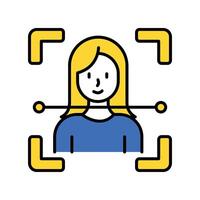 Face Recognition filled outline icon. EPS 10 file vector