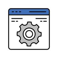 Configuration Setting filled outline icon. EPS 10 file vector