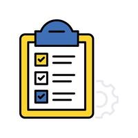 List Management filled outline icon. EPS 10 file vector