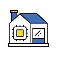 Smart Home filled outline icon. EPS 10 file vector