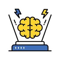 brainstorming filled outline icon. EPS 10 file vector