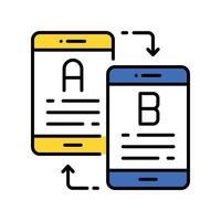 Ab Testing filled outline icon. EPS 10 file vector