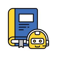 Robotic Education filled outline icon. EPS 10 file vector