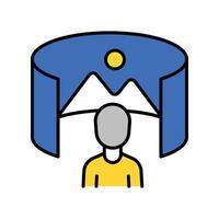 Panoram a filled outline icon. EPS 10 file vector