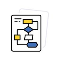 Algorithm filled outline icon. EPS 10 file vector