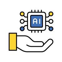 Chip Care filled outline icon. EPS 10 file vector