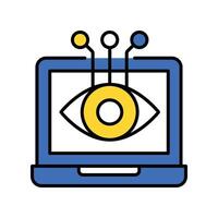 Computer Vision filled outline icon. EPS 10 file vector