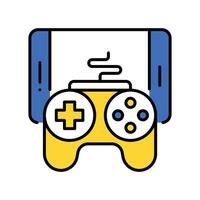 Mobile Game filled outline icon. EPS 10 file vector