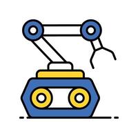 Articulated Robot filled outline icon. EPS 10 file vector