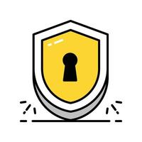 Security Shield filled outline icon. EPS 10 file vector