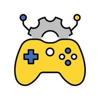 Ai Gaming filled outline icon. EPS 10 file vector