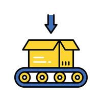 Robot Packaging filled outline icon. EPS 10 file vector