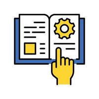 Setting Manual filled outline icon. EPS 10 file vector