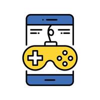 Game app filled outline icon. EPS 10 file vector