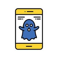 Boo Game filled outline icon. EPS 10 file vector