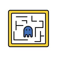 Pacman filled outline icon. EPS 10 file vector