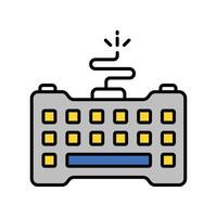 Esports keyboard filled outline icon. EPS 10 file vector