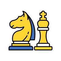 Chess pieces filled outline icon. EPS 10 file vector