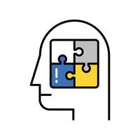 Mind Game filled outline icon. EPS 10 file vector