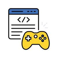 Game developers filled outline icon. EPS 10 file vector