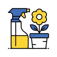 Spray Bottle filled outline icon. EPS 10 file vector
