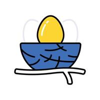Eggs Nest filled outline icon. EPS 10 file vector