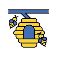 Honeycomb filled outline icon. EPS 10 file vector