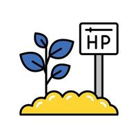 Soil Ph filled outline icon. EPS 10 file vector