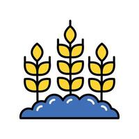 Wheat Grain filled outline icon. EPS 10 file vector