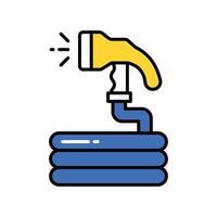 Hose Pipe filled outline icon. EPS 10 file vector