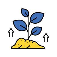 Growth Plant filled outline icon. EPS 10 file vector