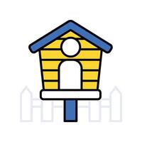 Bird house filled outline icon. EPS 10 file vector