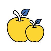 Apple filled outline icon. EPS 10 file vector
