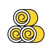 Straw filled outline icon. EPS 10 file vector