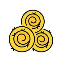 Haystac k filled outline icon. EPS 10 file vector