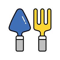 Farming Tools filled outline icon. EPS 10 file vector