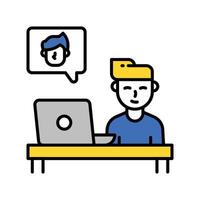 Call filled outline icon. EPS 10 file vector