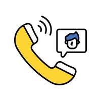 Friend Call filled outline icon. EPS 10 file. vector