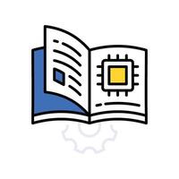 Cybernetics filled outline icon. EPS 10 file vector