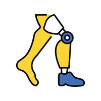 Prosthetic filled outline icon. EPS 10 file vector