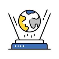 Smart world filled outline icon. EPS 10 file vector